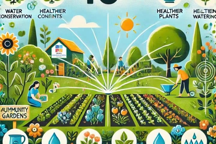 10 beneficios del riego por goteo automático en jardines comunitarios